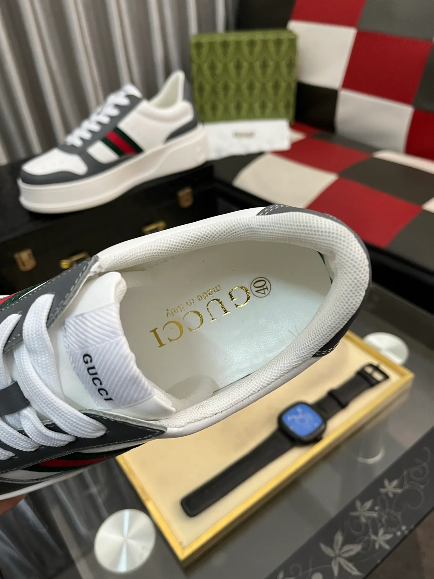 Men's Men's Shoes💰: 380⌚️⌚️[GUCCI] Gucci men's latest white shoe series casual shoes! The official website is built 1:1. Upper: Made of imported cowhide, with electric embroidery ➕Inner lining: Made of high-quality first-layer pigskin, soft and comfortable. Picky material selection and exquisite workmanship give you the best enjoyment. Size: 38-444️⃣Colors available